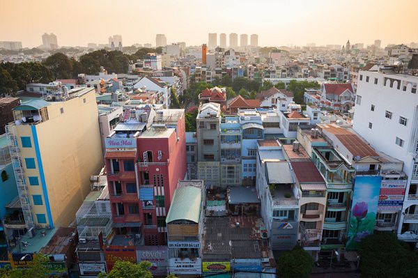 Sunset view over Ho Chi Minh City